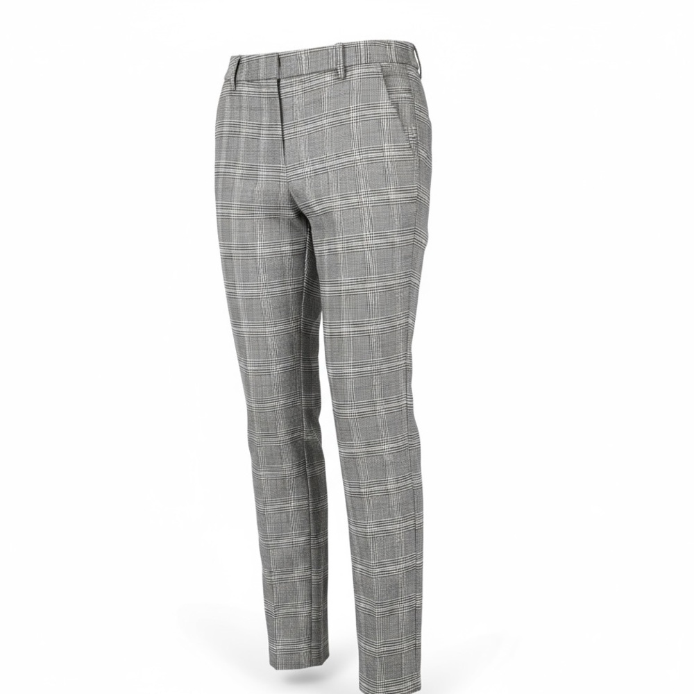 Zara Women's Plaid Trousers, Side Slit‎ Pant Leg Boot Cut. Size M